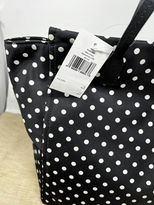 Kate Spade Taden Blake Avenue Diamond Dot Nylon Tote Bag Purse NOS 