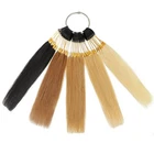 Human Hair Swatches Testing Color Hair Color Sample Rings for Salon Hairdressing