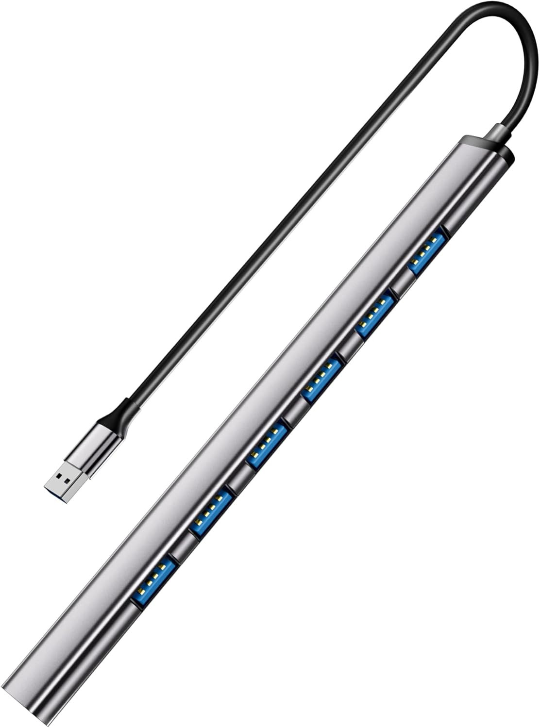 USB 3.0 Hub,  Aluminium USB 3.0 7 Port Hub Expander,Ultra Slim Portable Data Hub