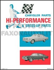 Performance Parts Book Barracuda Satellite Belvedere 1964 1965 1966 Plymouth