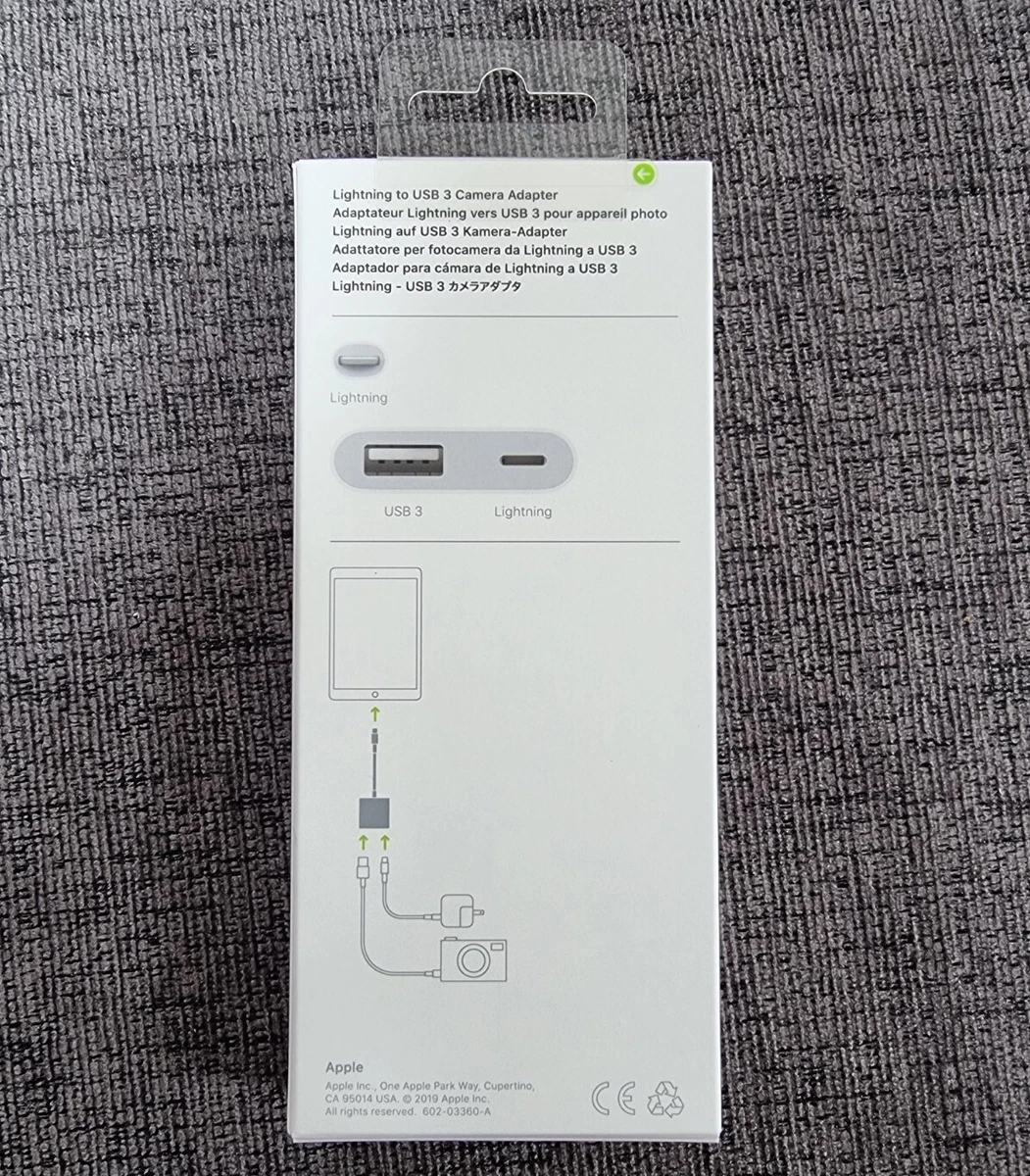 Genuine Official Apple Lightning to USB 3 Camera Adapter