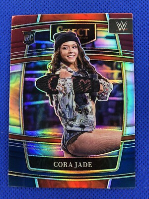 2022 #65 Cora Jade Panini Select WWE NXT 2.0 Concourse Level Red-Blue Prizm RC