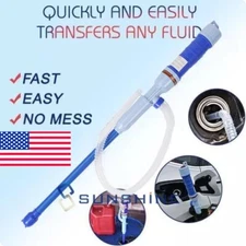 Turbo Electric Liquid Transfer Siphon Pump Cordless Battery Powered Gas Oil A++