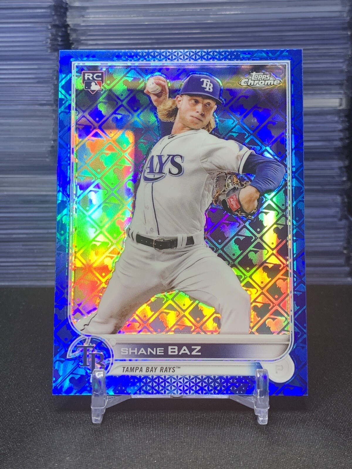 2022 Topps Chrome Shane Baz Blue Logofractor Parallel /150 RC