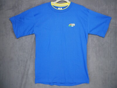 Belton New York NY Lottery lotto T Shirt Large Vintage Single Stitch Blue Yellow