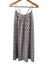 Madewell Paisley Print Red White Blue sundress Size 12. Midi Summer, boho, vacay