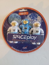 Nasa Space Play Space Explorer 3 piece Toy Astronaut Set New  Small 