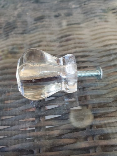 1 x KLAR Depression Glas Vitrine Knöpfe Schubladengriffe Antik Stil