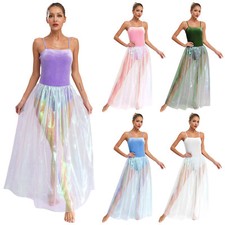Womens Dress Salsa Dancewear Tango Leotard Stage Ballroom Shimmery Ballet Club