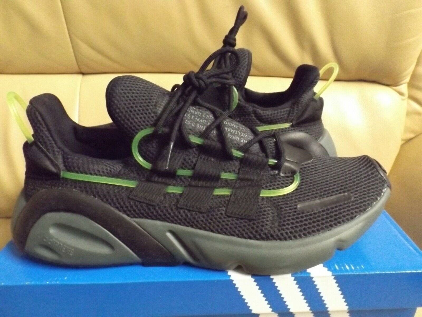 Adidas Originals LXCON Men's Size 10 Running Shoes Core Black Green EF9678 Adidas Originals LXCON Men's Size 10 Running Shoes Core Black Green EF9678