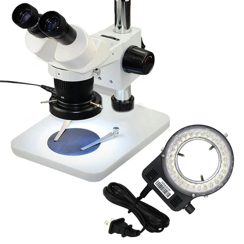 60 LED Adjustable Ring Light Illuminator Lamp for Stereo Zoom Microscope Set NEW - Picture 11 of 15