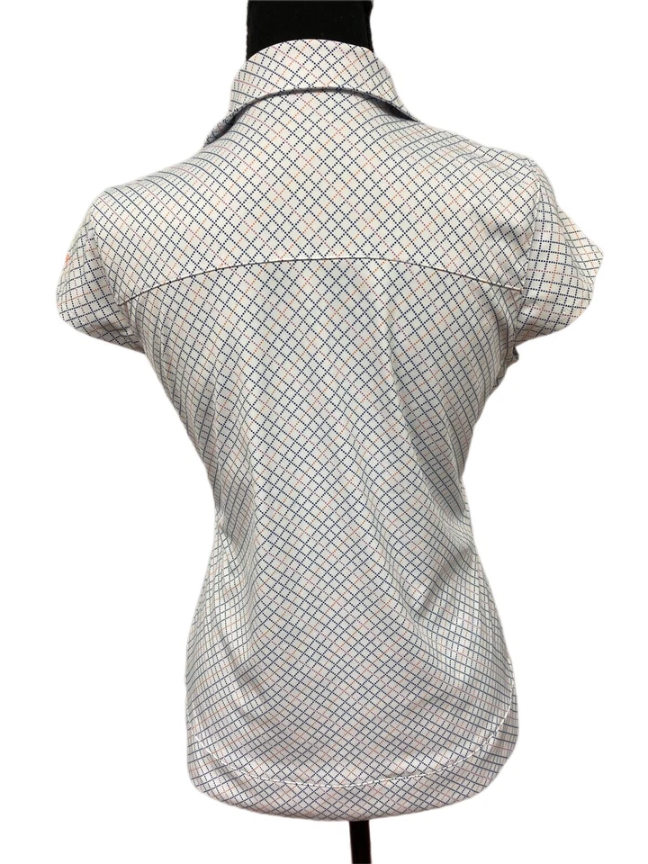 Gorra de golf Slazenger mujer talla pequeña mangas monografiadas broches de presión pequeños cuadros de ventana Foto 2 de 4