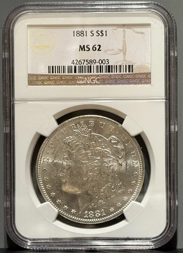 1881-S Morgan Dollar NGC Certified MS62