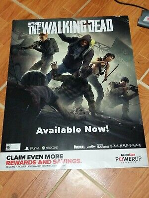 The Walking Dead Overkill Promo Poster Banner Rare Game Cancelled 22 X 25 Ebay