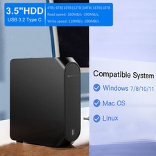 10TB 16TB 18TB Externe Festplatte für Laptop MAC TV USB 3.2Gen2 3,5 Zoll Desktop