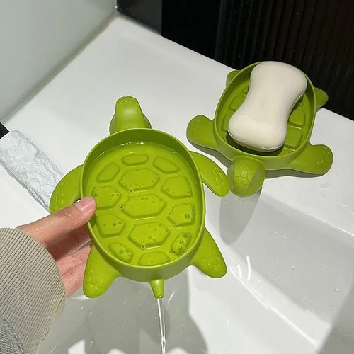 Bathroom Leaf Shape Drain Soap Box Dish Holder Storage Suction Saver Soapbox UK - Picture 28 of 32