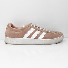 Adidas Womens VL Court 2.0 F35129 Pink Casual Shoes Sneakers Size 8.5