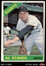 1966 Topps #437 Al Stanek No Yellow Streak Giants COMMON VARIATION 1.5 - FAIR