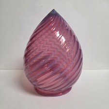 Antique Cranberry Colored Egg-Shaped Lamp Sha...