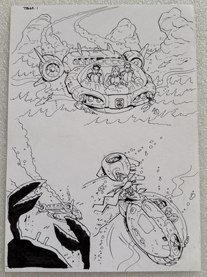 Lee Sullivan Original - 1990's Thunderbirds Concept Comic Book Art Sketch - #3