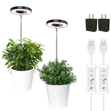 LED Grow Light for Indoor Plants - Full Spectrum, Height Adjustable, Timer