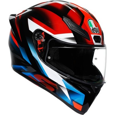 Motorrad Helm M - AGV K1 S Fastlap Integralhelm - schwarz-rot-blau