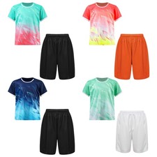 Boys Outfit Sports Tracksuit Performance Set Quick-Dry Activewear T-shirt