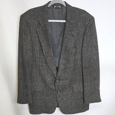Austin Reed Of Regent Street Tweed Houndstooth Blazer, Black/White, Size 44
