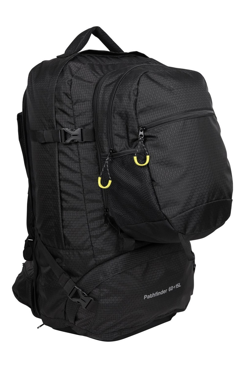 Mountain Warehouse Uni Pathfinder Lightweight Rucksack 60L 15L