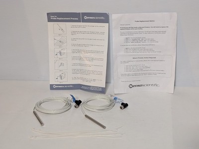 Pair of SensoScientific SRS7 Flat RTD Sensor Probe 10ft Cable -10C 35C
