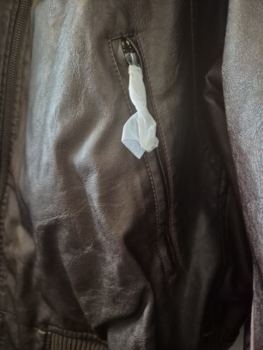 BDG Urban Outfitters Fran Faux Leather Bomber Jacket, Brown, Large Bnwt - Picture 5 of 8