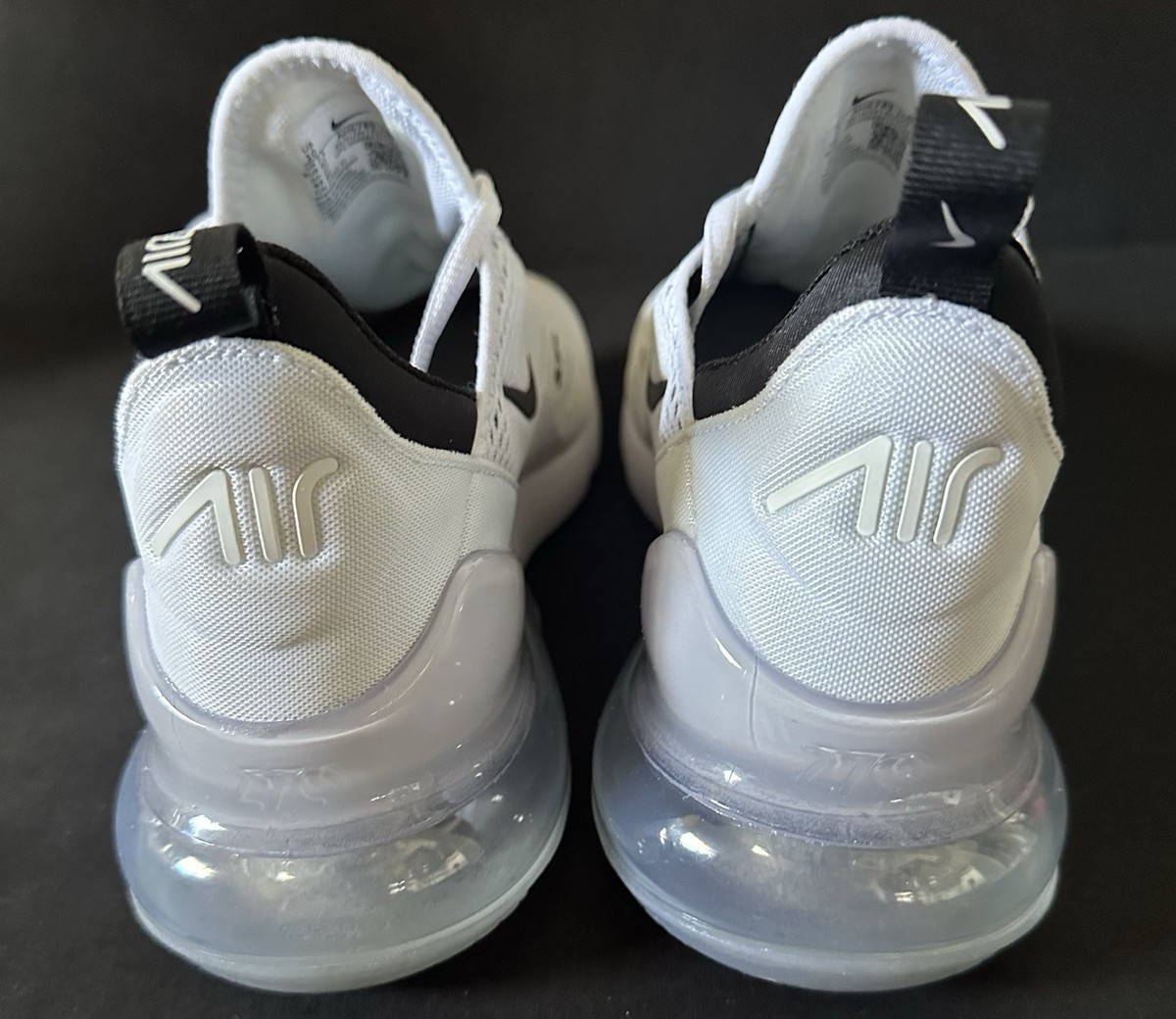 Nike Air Max 270 White Black Oreo Shoes Women Sz 5 Men 3.5 New
