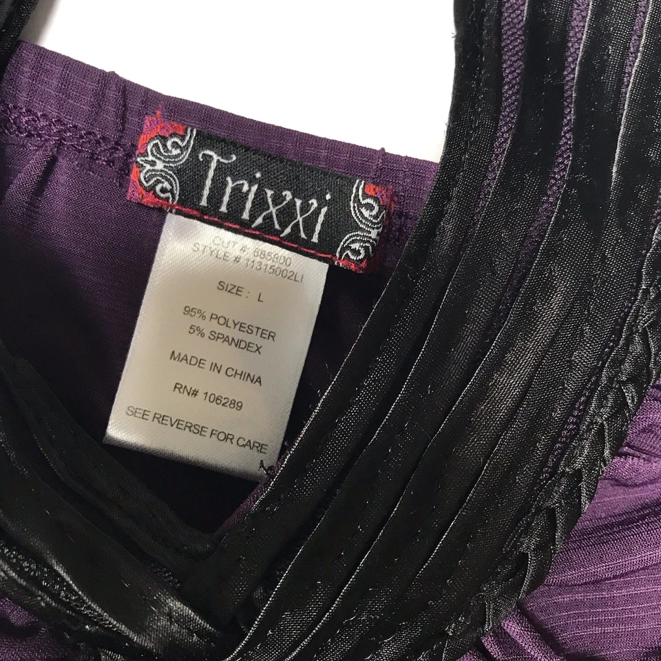 Top Babydoll Y2K Trixxi Mujer Grande Vamp Goth Whimsigoth Rave Fairy Grunge Indie Foto 3 de 4