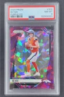2024 Panini Prizm Bo Nix Purple Cracked Ice RC Rookie /225 #309 Broncos PSA 8