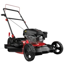 Gas Lawn Mower, 21 inches 144cc 2-in-1 Walk-Behind , Side Discharge Push