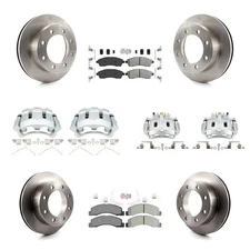 Front Rear Brake Rotors Pads Calipers Kit for Ford F-250 Super Duty Excursion 20