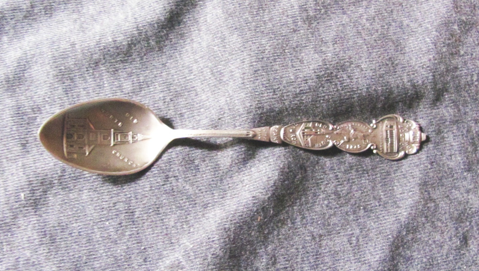 Early Boston MA Sterling Souvenir Demitasse Spoon G E Homer