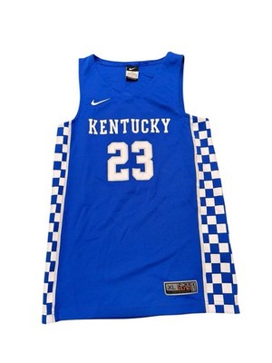 Nike Elite Blue Kentucky Wildcats 23 Anthony Davis Basketball