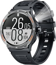 Smart Watch for Men Call Receive/Dial Rugged Tactical Fitness Tracker .