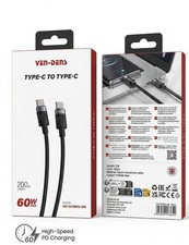 Ven-Dens USB type c to Type c fast charging cable up to 60w and 2m braided cable