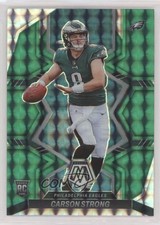 2022 Panini Mosaic Rookies Green Mosaic Prizm Carson Strong #306 0w89