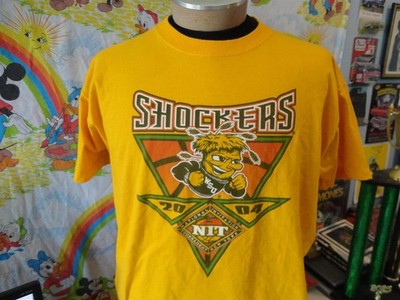 Vintage Y2K Wichita State Shockers Basketball 2004 NIT Tournament WSU T-shirt XL