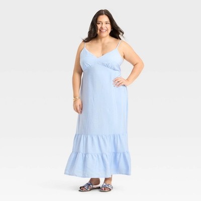 a new day blue dress Women's Open Back Maxi - Day™ 4X Easy to dress up