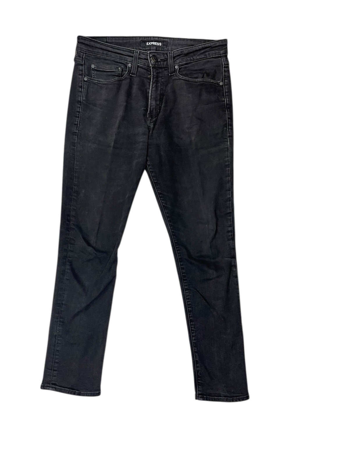 Express Men’s Size 31X28 Slim Fit Stretch Black Denim Jeans