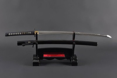 Black Warrior Katana - 1060 Carbon Steel Hand Forged Full Tang Battle Ready