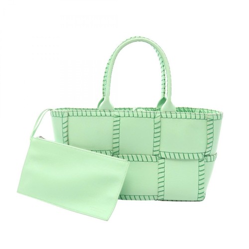 Bottega Veneta Arco Small Handbag Leather Green Used