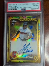 2024 Topps Gilded Collection Chrome Gold Auto Jose Tena #CGA-JT /75 PSA 10