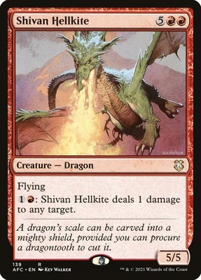 MTG Shivan Hellkite (139/359) Adventures in the Forgotten Realms Commander LP