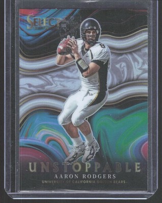 2022 Panini Select Draft Picks #US-AR Aaron Rodgers Unstoppable Silver Prizm