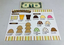 Melissa Doug Scoop Serve Ice Cream Counter Menu Money Replacement UNUSED